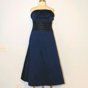 Satin and Lace strapless ball gown